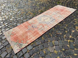 Antik Teppich Läufer Rug Türkischer Teppich Bohemian Rug Handmade Rug Oushak Rug - Bild 1 von 10