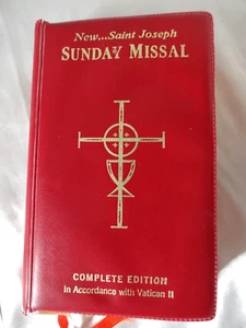 Rotes Buch Das neue Sonntagsmessbuch des Heiligen Joseph Gesamtausgabe 1974 6 Zoll x 4 Zoll - Bild 1 von 8