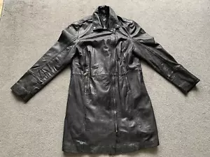 Gipsy Mauritius Ledermantel Seneka lange Lederjacke mit Kapuzen-Einsatz XXL - Bild 1 von 20