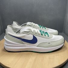 *NEW* Nike Men’s Waffle One SE Sneaker: White/Silver/Green/Blue Shoes Size 12