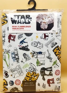 60" X 84" RECTANGLE Disney STAR WARS PEVA Flannel Back Tablecloth, BRAND NEW - Picture 1 of 4