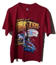 VTG NASCAR Bristol Motor Speedway AOP Graphic Racing T Shirt Double Sided Large