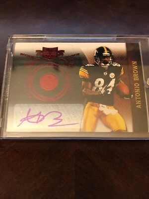 2010 Antonio Brown Panini Plates and Patches ROOKIE AUTO 279/449! SB Bucs! WOW🔥 - Image 1 of 3