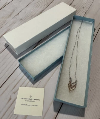 Triple V Three Arrows Necklace Touchstone Crystal by Swarovski The Lucky Few NEW - Image 1 of 4