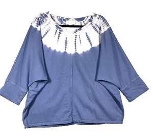 J. Jill Pure Jill Organic Cotton Tunika Sweatshirt Gr. XL Oversized Coastal Beach - Bild 1 von 12
