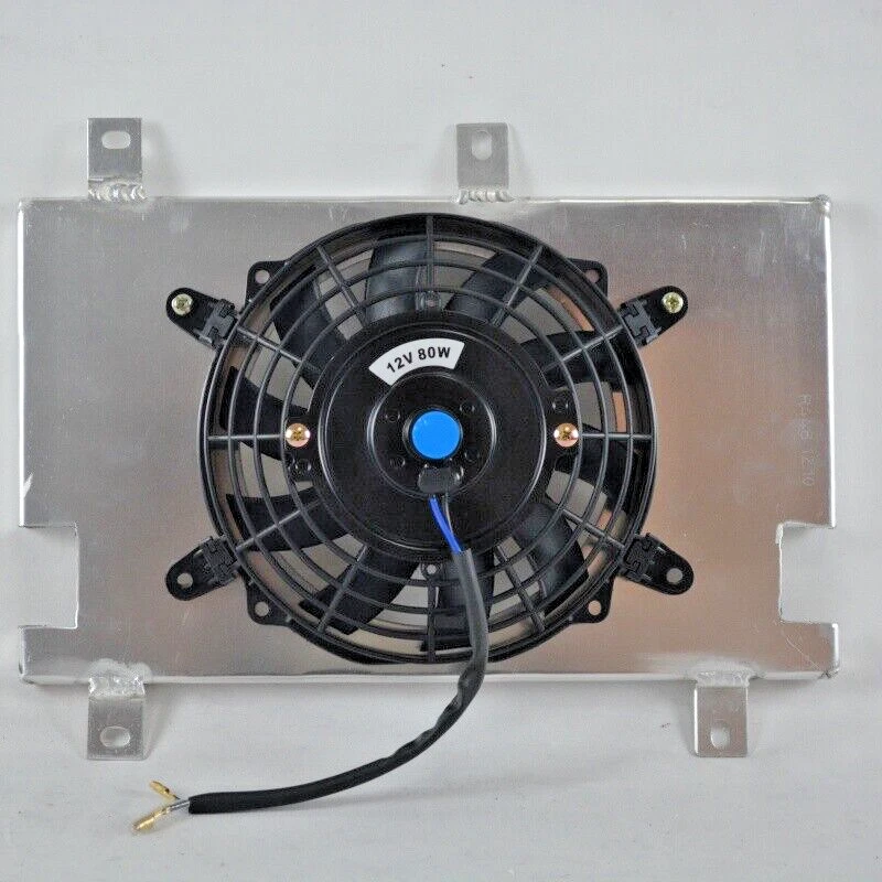 Cubierta de radiador de aluminio + ventilador para Suzuki King Quad 450/500/700/750 2007-2015 Foto 1 de 3