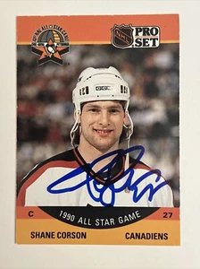 SHAYNE CORSON CANADIENS ALL STAR GAME SIGNED AUTOGRAPHED 1990 PRO SET CARD PROOF - Bild 1 von 3