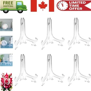 Elegant Clear Plastic Easels - 6 Pack of Adjustable Displays for Weddings & Home - Photo 1 sur 8
