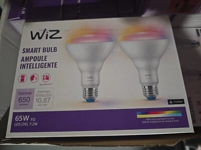 WiZ 603654 BR30 Color and Tunable White Bulb (2-pack) - Image 1 of 3