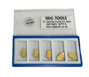 3MM INDEXABLE PARTING TIPS SET OF 5 FOR PARTING TOOLS 3MM WIDE RDGTOOLS - Picture 1 of 2