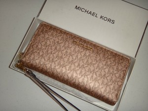 mk rose gold wallet