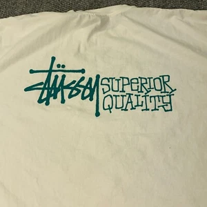 T-shirt Stussy qualità superiore uomo XXL bianca manica corta - Foto 1 di 10