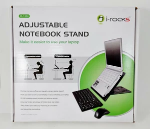 i-ROCKS 10"-15" IR-1360-BK Adjustable Tablap Notebook Stand w/Cooling Fan $MAG$ - Picture 1 of 3
