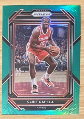 2022/23 Panini Prizm Clint Capela #162 Green Parallel Card Atlanta Hawks - Image 1 of 2