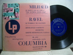 Milhaud Le Boeuf / Ravel Le Tombeau, Mitropoulos & Minneapolis *Co ML 2032 (10") - Foto 1 di 1