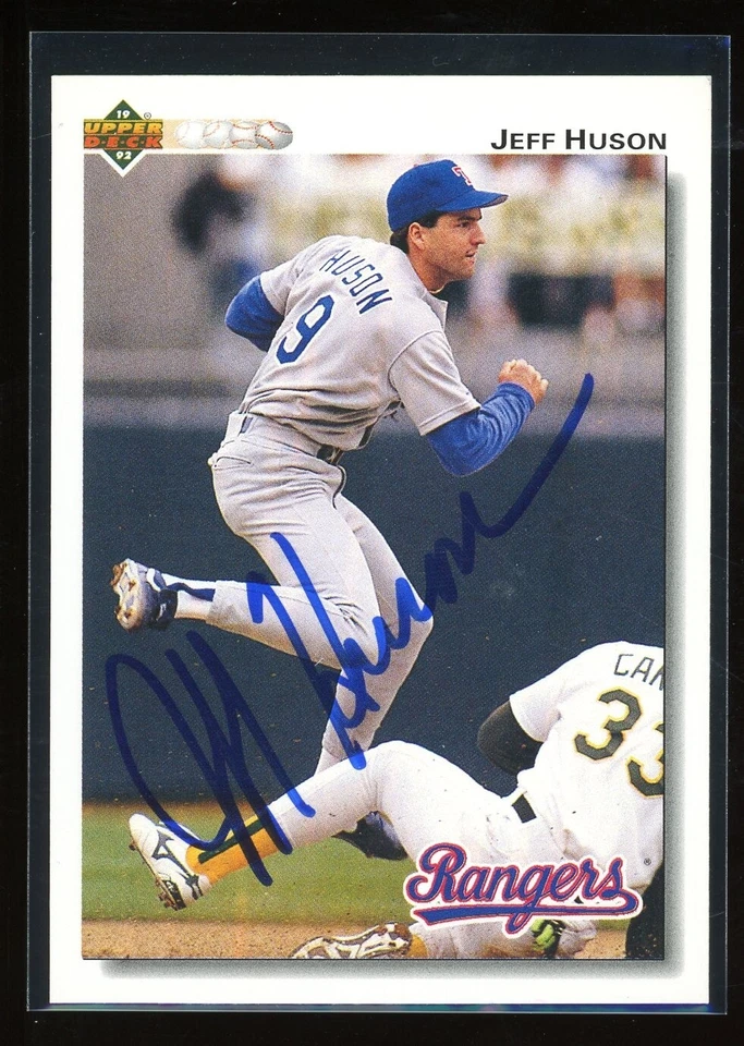 1992 Upper Deck BRIAN HUNTER Signed Card autograph AUTO RANGERS - Image 1 of 1