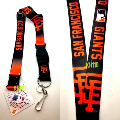 San Francisco Giants MLB Crossover Lanyard with Double Sided Graphics Cover