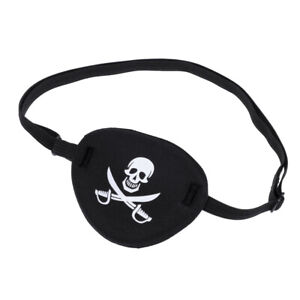 Black Pirate Eye Patch and Hat Set Adult Halloween