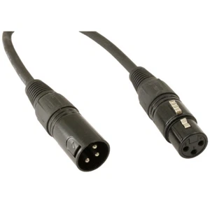 Cable XLR macho a hembra de 3 pies y 3 pines para transferencia de datos de iluminación de luz DMX 512 - Imagen 1 de 2