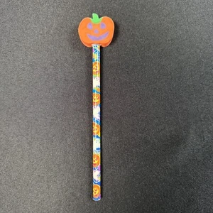 VINTAGE 90'S LISA FRANK HALLOWEEN BIG ERASER PENCIL UNSHARPENED Jack O Lantern - Picture 1 of 5