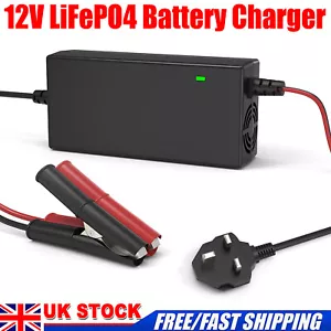 DC 10A Smart Battery Charger for Lead-Acid, 12V Lithium LiFePO4 Leisure Battery - Picture 1 of 14