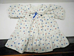 DOLL CLOTHES HANDMADE NIGHTGOWN LONG SLEEVE BERRIES LACE TRIM LARGE SIZED  - Picture 1 of 9