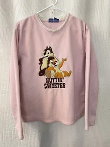Vintage 90er Jahre Disney Chip & Dale ""Nuttin Sweeter"" Größe Large Fleece Pullover - Bild 1 von 6