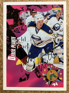 1994-95 Score Platinum Team Set Derek Plante #251 Autograph Buffalo Sabres - Picture 1 of 2