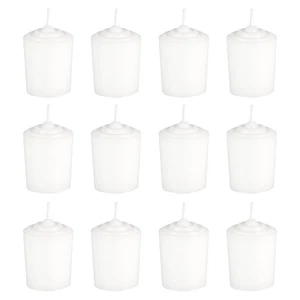Weiße unparfümierte 15 Stunden Votivkerzen 12 Stück - Bild 1 von 3
