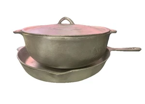 2 Stück Authentische Jamaikanisch Niederländisch 11”x4,5” Und Deckel & Große Bratpfanne 14” x 2'' - Bild 1 von 1