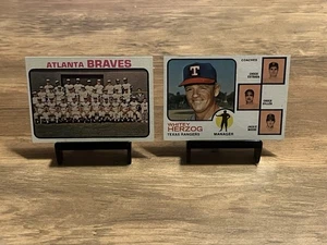 1973 Topps Baseball 2 Card Lot Braves Team Card Whitey Herzog NM-MT - Picture 1 of 5