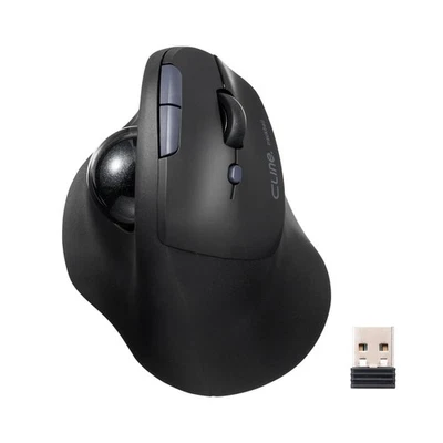 Bluetooth + 2.4G Wireless Trackball Mouse, Silent Ergonomic Roller Ball Mice,... - Image 1 of 4