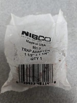 Nibco #901-7 Copper Slip Joint Trap Adapter 1-1/2" x 1-1/4"; Qty 1 - Image 1 of 2