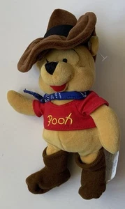 Disney’s Winnie The Pooh COWBOY POOH 8” Mini Bean Bag Plush Toy - Picture 1 of 5