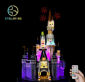 LED Light Kit for Disney Castle - Compatible with LEGO&reg; 71040 Set (Remote)