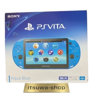 SONY PCH-2000 PS Vita ZA23 Aqua Blue Console Wi-Fi model from Japan - Picture 1 of 3