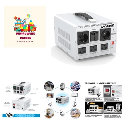 Heavy Duty 5000W Watt Voltage Transformer Converter Step Up/Down Converter 11... - Image 1 of 4