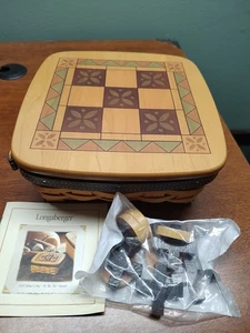 Longaberger Father's Day Collection 2001 Tic Tac Toe Basket #10346 7.5" x 7.5" - Picture 1 of 4