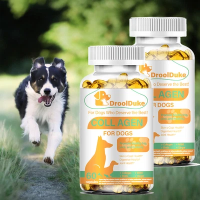 DROOL DUKE Premium Collagen for Dogs - Support for Joints, Skin, Coat, Bone - (2 Packs)