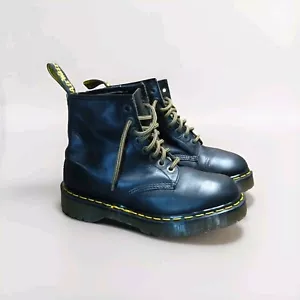 Vintage Dr Martens Men's Boots Air Wair Size 8 Combat 8 Eyelet Made In England - Picture 1 of 17