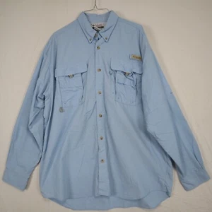 Columbia PFG Shirt Mens Large Omni-Shade Vented Fishing Button Up Long Sleeve - Picture 1 of 7