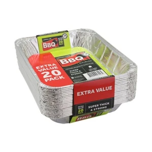 20x Aluminium Foil Baking Tray Catering Food Container Storage Curry Event Party - Picture 1 of 3