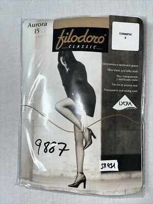 Medias de mujer Filodoro Classic Aurora 15 Den Cosmetic nuevas SM931 Foto 1 de 2
