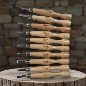 Power Grip Lino/Wood Carving Tools 10pc With Storage Pouch - TYPG01 - Picture 1 of 6