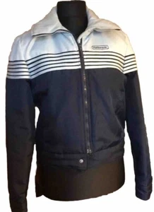 Fishbone sportliche lässige Kurzjacke Jacke Blouson Streifen M blau - Bild 1 von 9