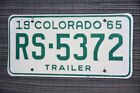1965  COLORADO  License Plate    ** &#39;65 CO **   TRAILER