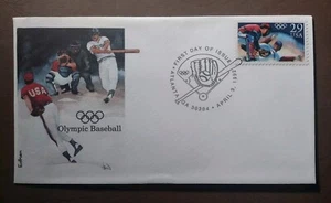 First Day Of Issue Stamp Olympic Baseball. Olympics First Day Issue Baseball - Picture 1 of 1