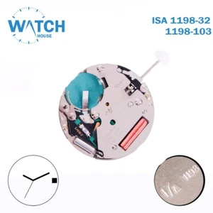 ISA Swiss Made Movement 1198-32/1198-103, White Disk at 3, 3Hands. - Picture 1 of 3