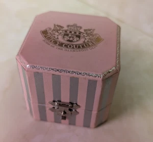 Juicy Couture - Pink Silver Stripe - Jewelry Gift Box - Empty Presentation Case - Picture 1 of 13