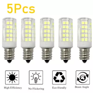 5Pcs E12 LED bulb Candelabra C7 Ceramics Ceiling Fan Light 5W 110V White - Picture 1 of 9